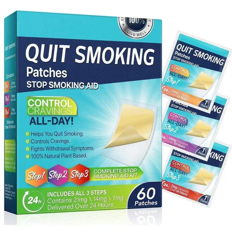 

Three in One Quit Smoking Patch Relieves Smoking Addiction QUIT SMOKING Patches Plant Extract