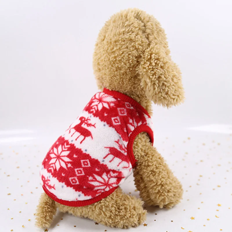 1pcs Pet Clothing Printed Clothing For Small Cats Dogs Winter Warm Soft Fleece Coat Jackets Dog Clothes Kitten Coat Pet Supplies