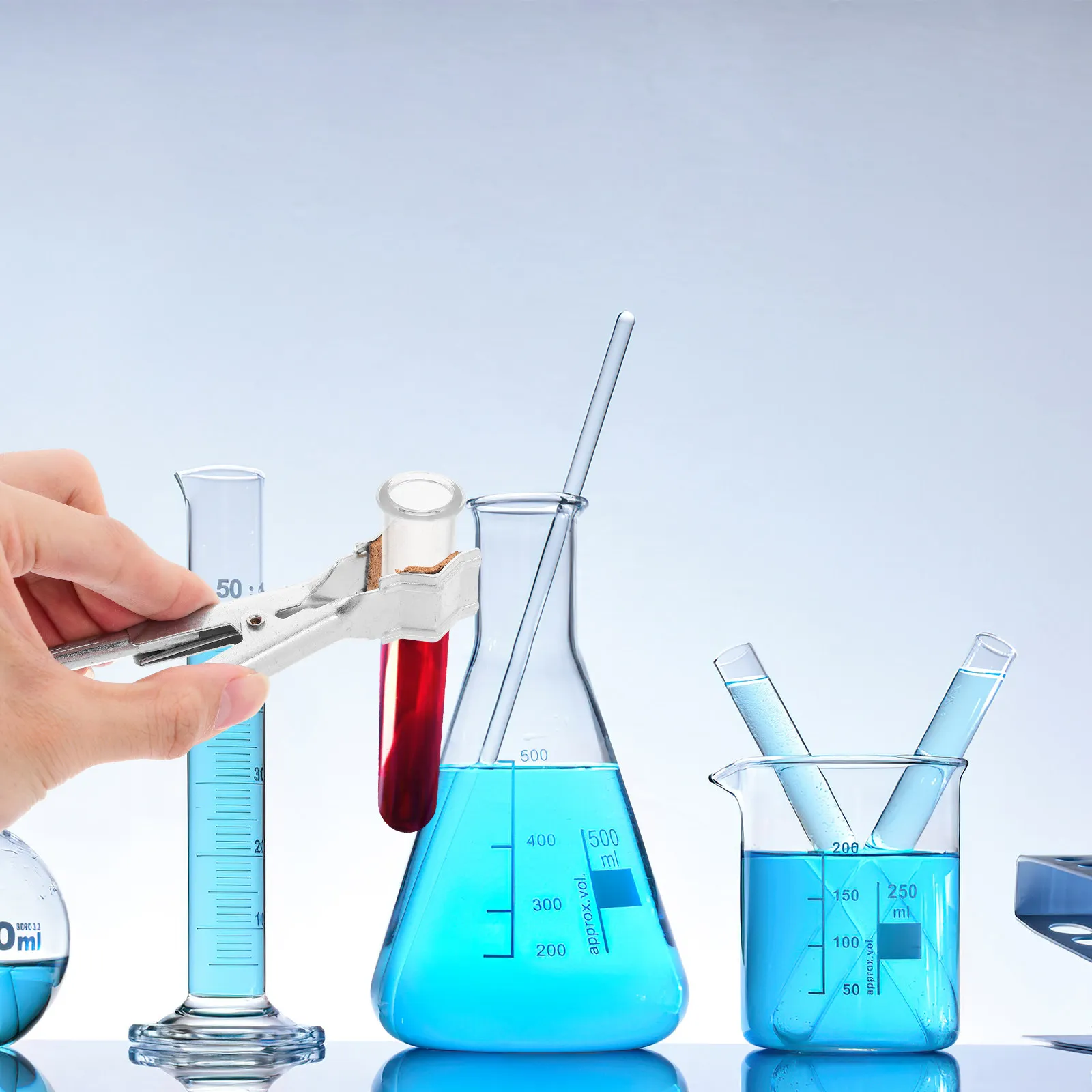 

Iron Chemistry Lab Clamp Adjustable Test Tube Holder for Laboratory Stand Clip Prong Clamp Equipment for Experiments