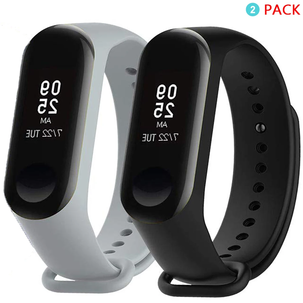 2 Pack strap for Xiaomi Mi Band 7 bracelet Miband 5 NFC Replacement Wristband Sport Silicone correa mi band 6 7 3 4 5 Watchbands