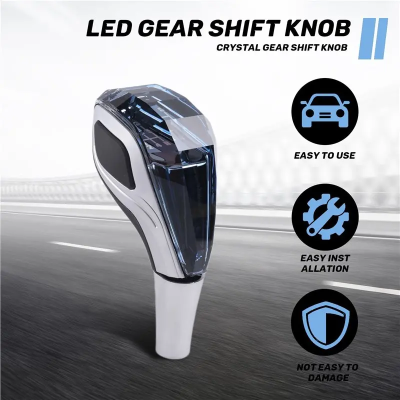 High-Quality Car Universal LED Crystal Handles Manual Transmission Gear Shift Knob Lever Stick Head For Toyota Honda Nis