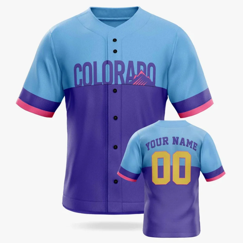 

Custom City Baseball Jersey - Colorado - Design Your Own 3D Printed Men For Women Shirt Casual Team Shirts