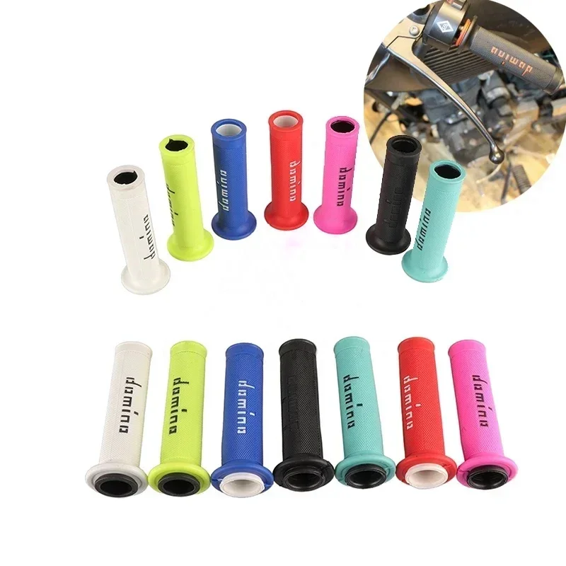 

7/8'' 22 24mm Universal Motorcycle Grips Rubber Anti-Slip Domino Grip For KTM YAMAHA Pit Dirt Bike Motocross Off-Road Mod Parts