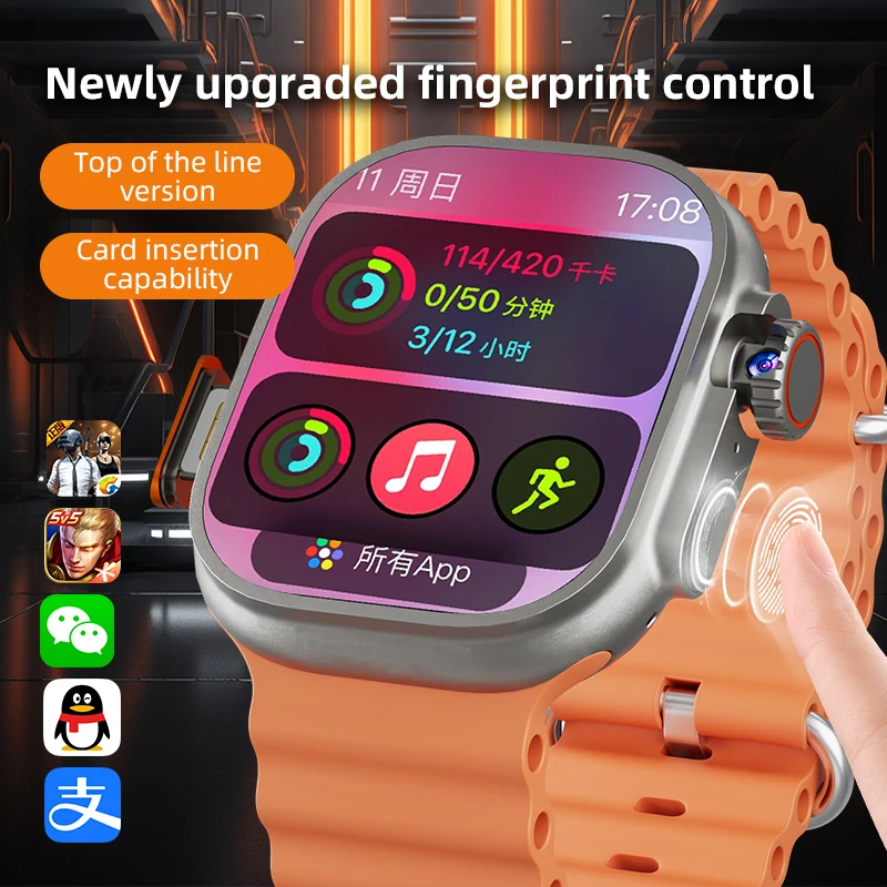 Dw100 pro smartwatch 4g/5g android os gps 2.2 polegada amoled relógio inteligente baixar aplicativos jogar loja toque id cartão sim wifi das mulheres dos homens