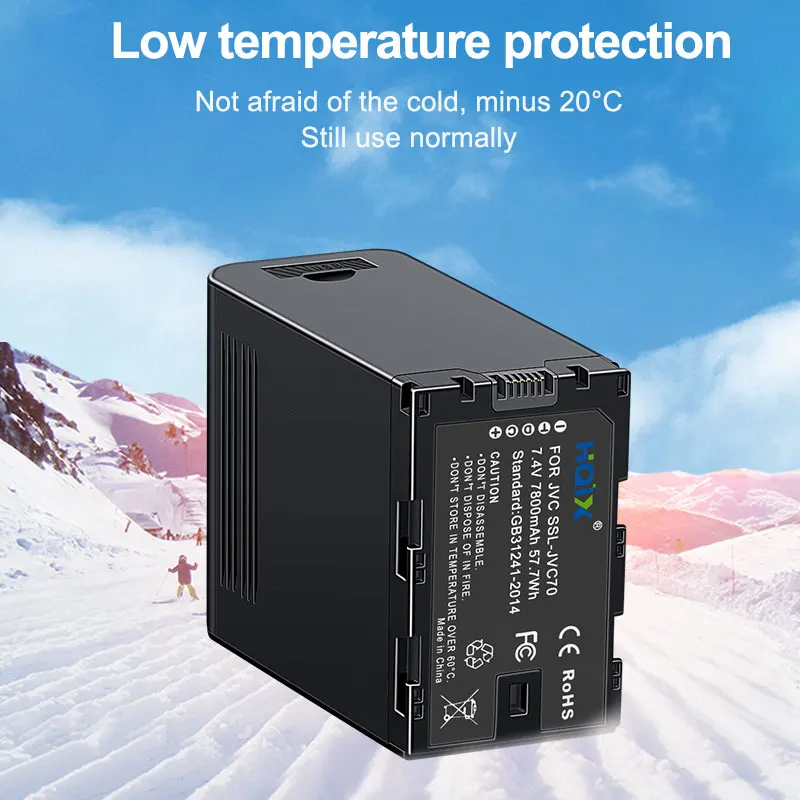 HQIX ل JVC GY-HM600 HM606 HM650 HM660 LS300 HM610 HM650EC HM600 HMQ10 HM200 HM258 JY-HM360 كاميرا SSL-JVC70 شاحن البطارية #3