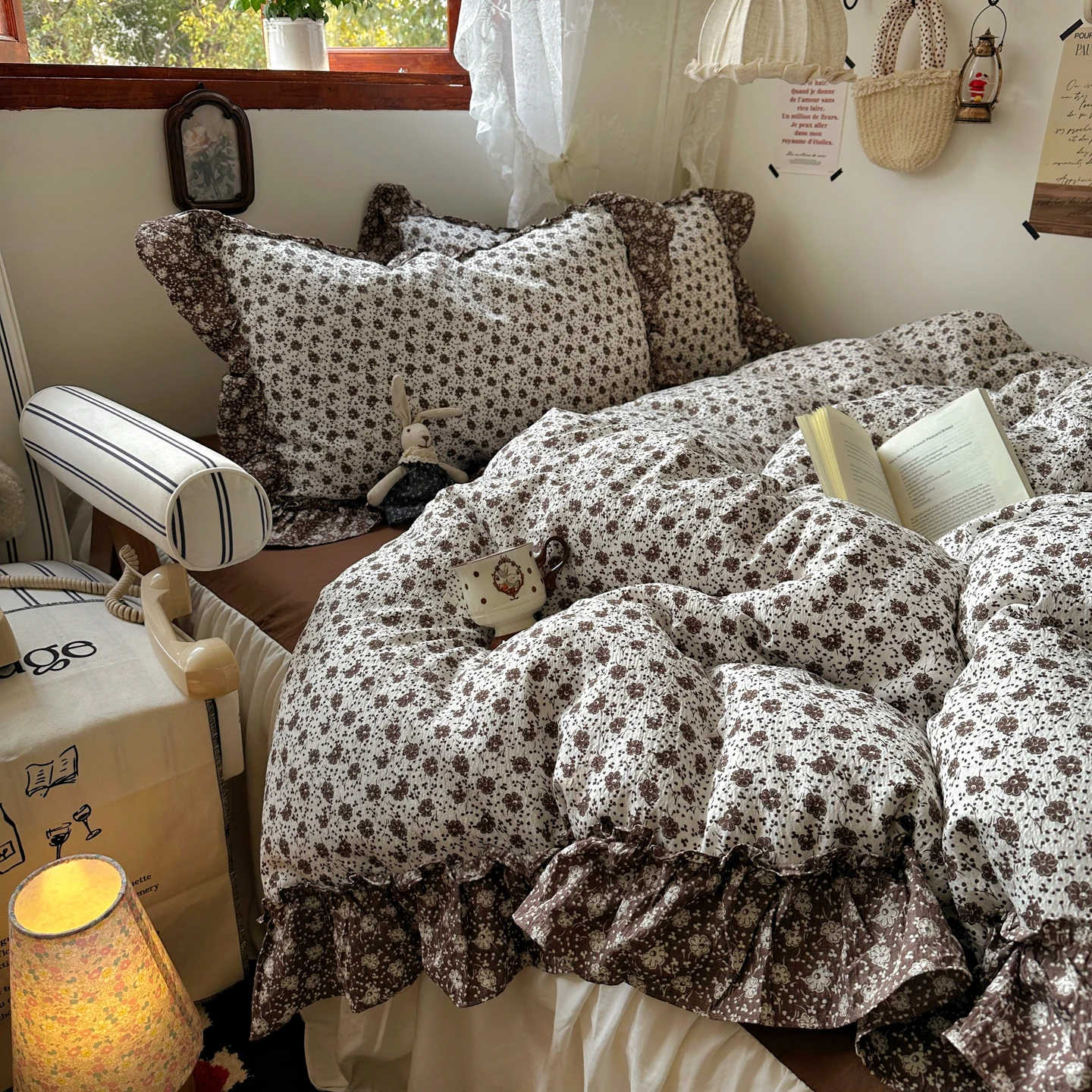 Aesthetic Floral Duvet Cover - Parure de lit Princesse Ins 2026