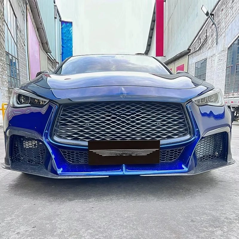Project Black S Concept New Carbon Fiber Front Bumper and Lip Body Kit PP Material for Q60 2