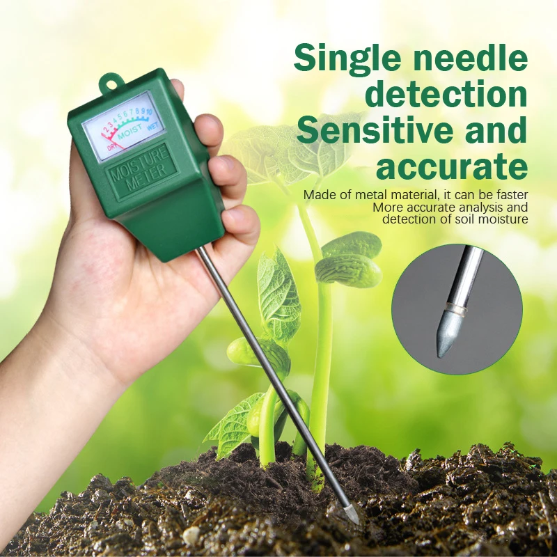 Misuratore di umidità del suolo Test di irrigazione in vaso per piante da fiore Rilevatore di umidità del suolo per strumenti di misurazione del giardino domestico