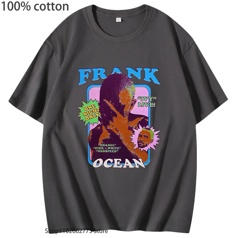 

Fashion Frank O-ocean Blond R&B Music T-Shirts for Men Clothing Aesthetic Tshirts 100%Cotton Soft Shirt Graffiti High Street Tee