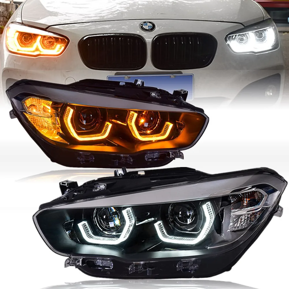 Car Accessories For 2015-2018 BMW 1 Series F20 120i 118i Refit Halogen Light Led Headlight Assembly