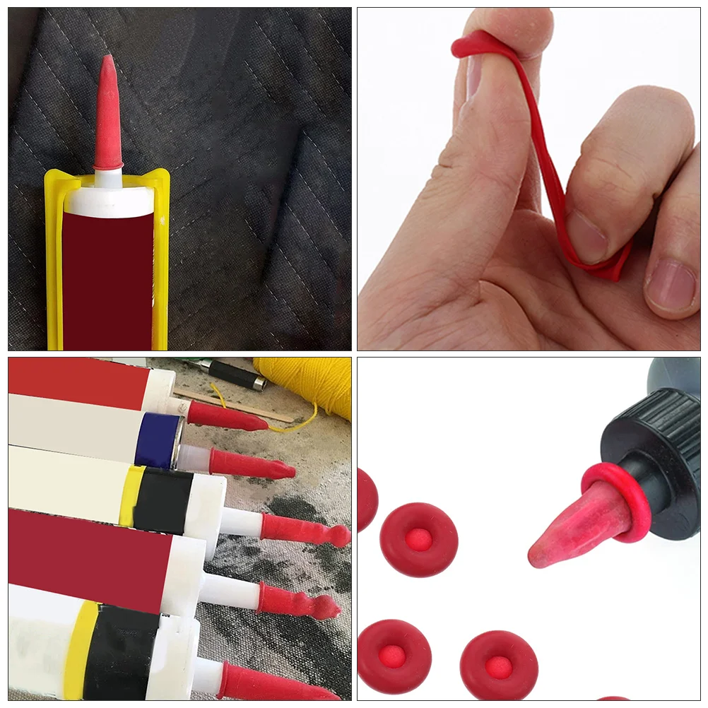 

60Pcs Caulk Sealer Caps Sturdy Latex Caulk Saver for Preserving Open Caulking Tubes Glue Bottles Sealing Glass Glue Tip Caps