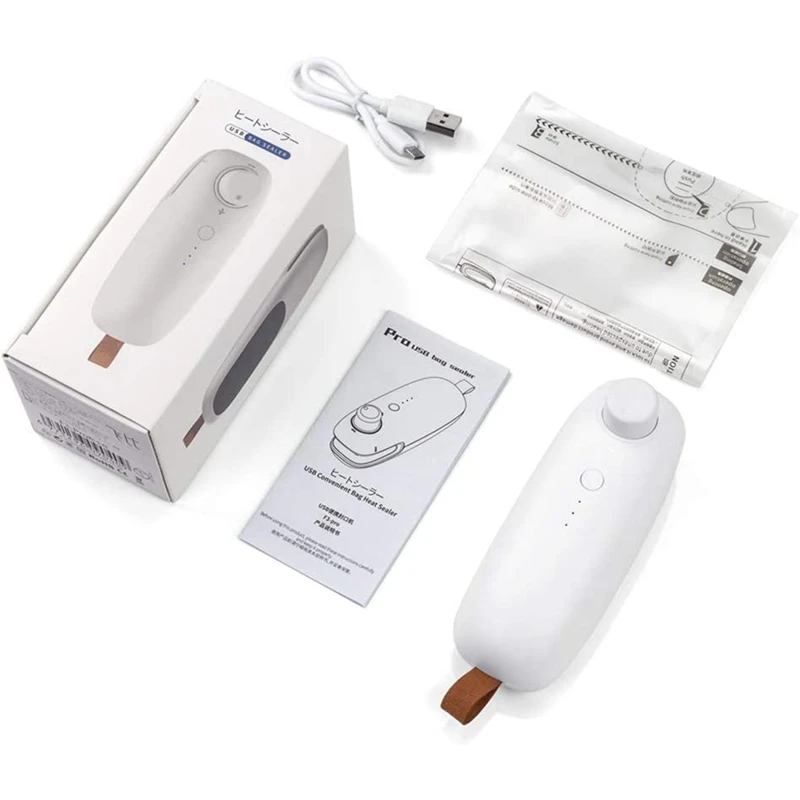 Mini sellador de papel de aluminio recargable por USB, Mini máquina de sellado portátil