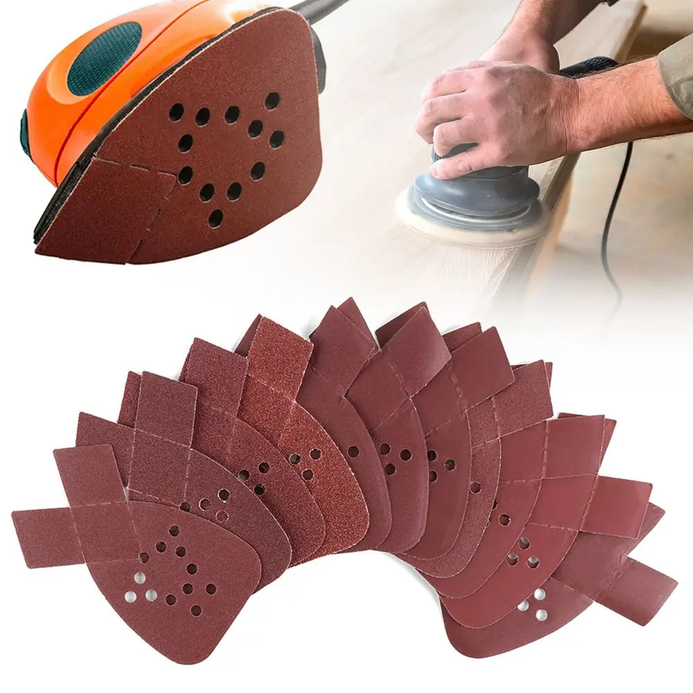 10PCS New Hot Discs Black Decker Sander Abrasive Paper 40-800 Grit Detail Sandpaper Pads Mouse Sanding Sheets