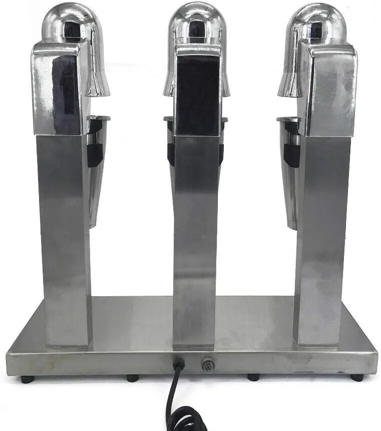 ماكينة صنع ميلك شيك كهربائية قوية 540 وات، 3 رؤوس بسعة 27 أونصة، خلاط عصائر للاستخدام التجاري والمنزلي، أجهزة المطبخ