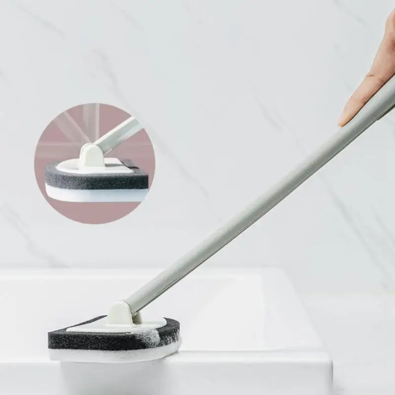 Bathroom Sponge Cleaning Brush Multi-Functional Tool Long Handle Removable Household Floor Bathtub Brushes Ceramic Tile Brush