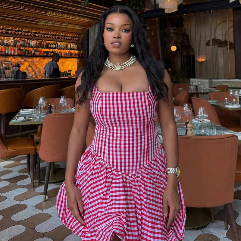 

Trendy Striped Print Women's Dress With A Waist-cinching, Slimming A-line Design, Strapless And Strapless Top, Suitable For
