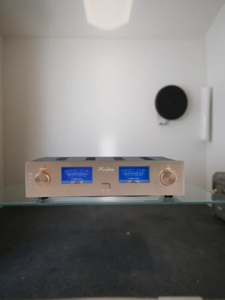 AV Meter AMP Case Enclosure / Box / Gold Panel / Amplifier Chassis /Merge Amplifier Chassis /Iron Aluminum Chassis