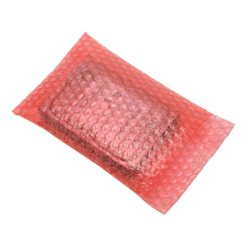 100Pcs/Pack Poly Bubble Mailer Waterproof Padded Envelopes Red Plastic Courier Bag Electronic Component Anti-static Bubble Bags