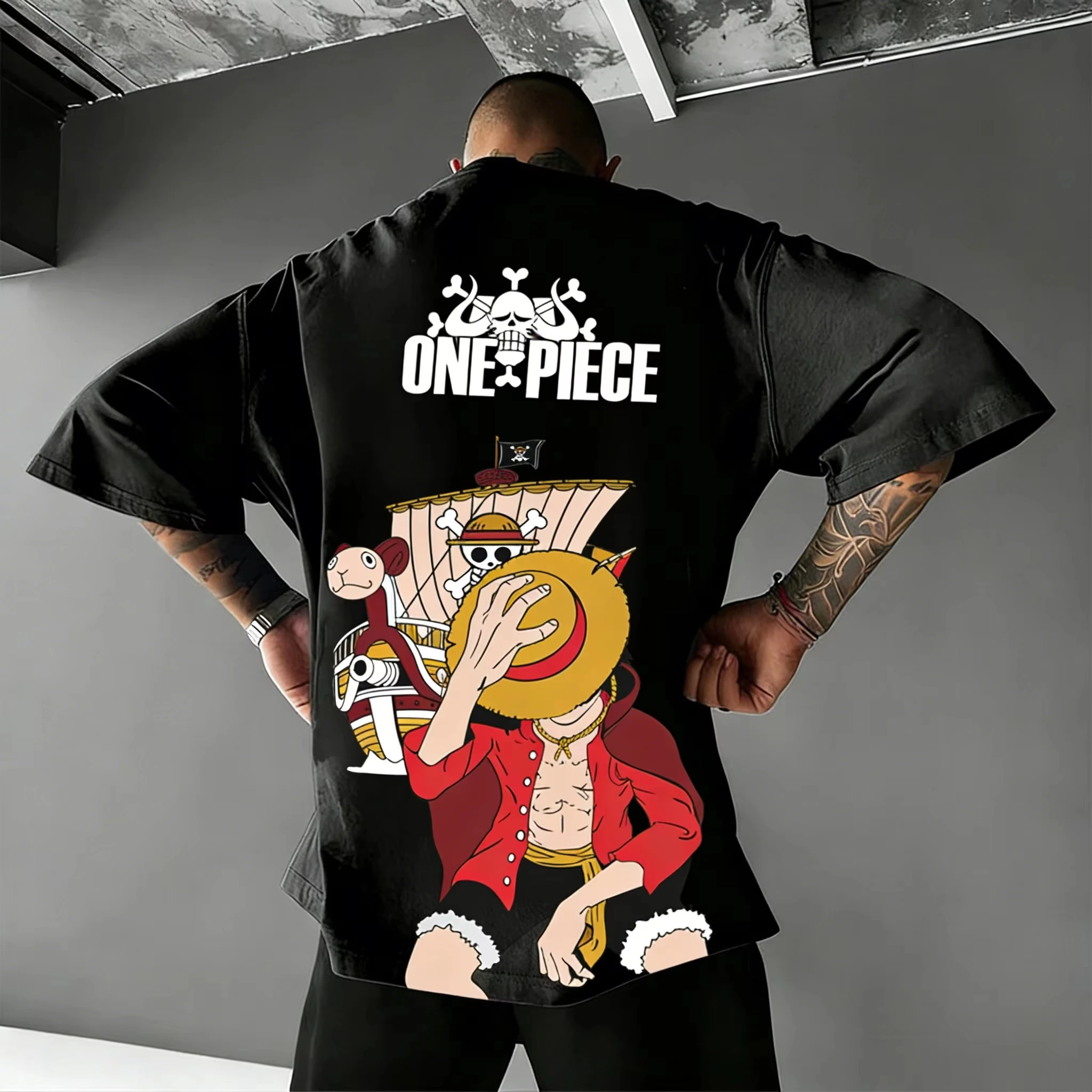 One Piece Anime Luffy Printed T-shirt Men's and Women's T-shirt Men's Top Sports T-shirt Men's T-shirt Summer Tee 2026 Summer