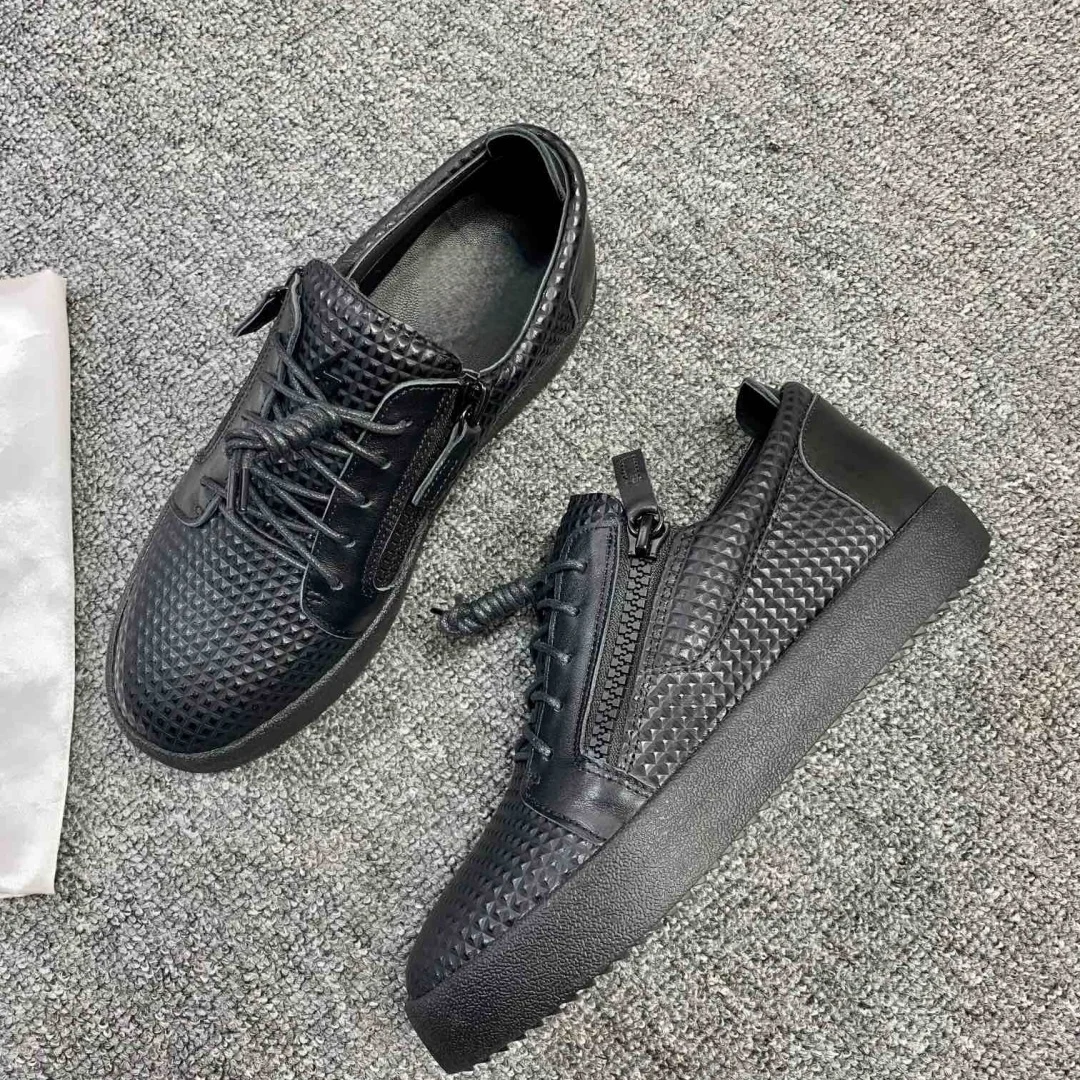 

Top Quality Casual Sneakers for Men Brand Designer Women Tennis shoes Luxury Genuine Leather GZ Loafers Sports shoes 35-48 G0008