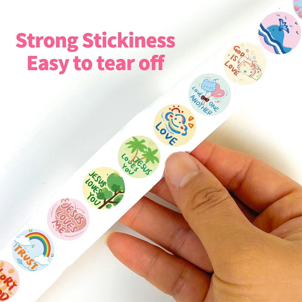 500 قطعة الكرتون يسوع الإنجليزية الكتابة على الجدران التمرير ملصقات عيد الفصح هدية مختومة جراب هاتف الحفلات الغيتار سكيت دفتر ديكور #3