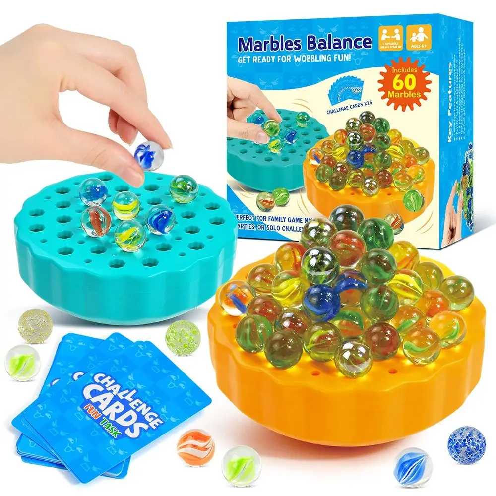 

60 Colorful Marbles Marble Ball Balancing Game Balancing Toys Educational Stack Balance Game Durable Challenging
