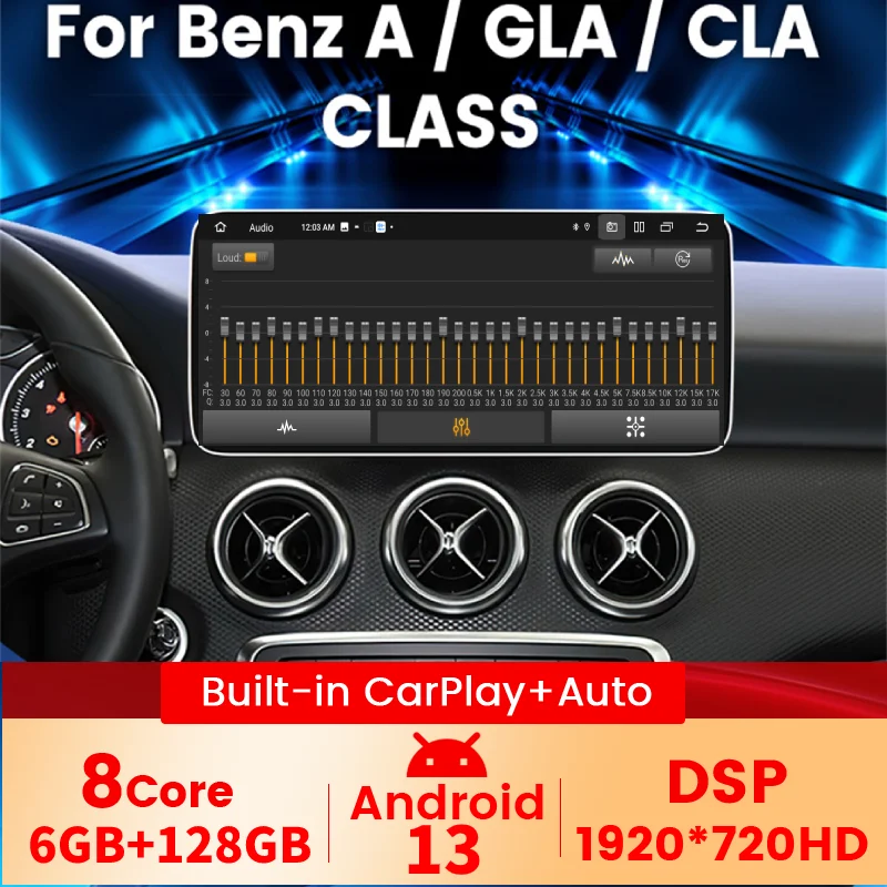 MN-X For Mercedes-Benz A / GLA / CLA 1/G Class W176 X156 C117 W463 Android 13 Car Intelligent System Multimedia Player