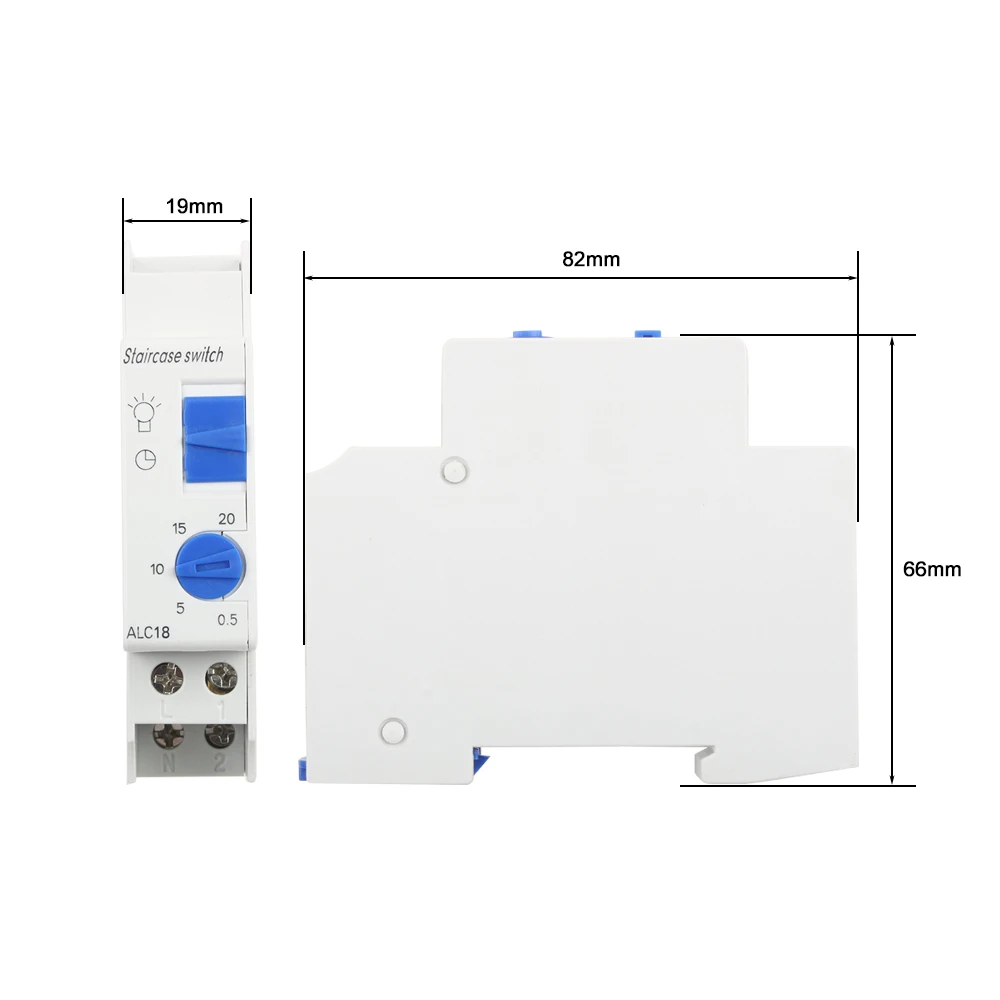 Din rail Staircase Lighting Timer Switch timer relay 220VAC 16A used for corridor lighting Mechanical Din Rail timer ALC18