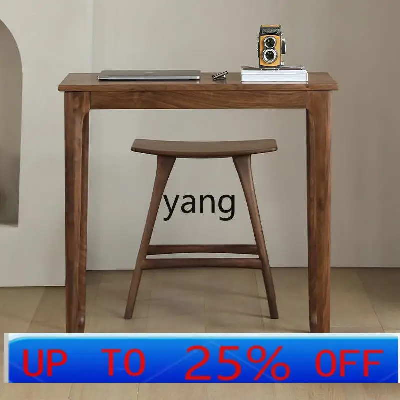 

LH black walnut bar, simple two-person small dining table, household living room small desk