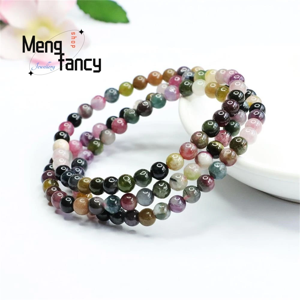 Natural Tourmaline Exquisite Elegant Simple High-grade Bracelet Candy Crystal Strings Colourful Luxury Popular Fashion Jewellery