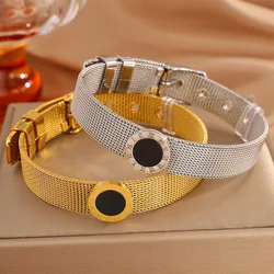 Luxury Roman Numeral Bracelets For Women Fashion Gold Color Watch Strap Bracelet Korea Party Jewlery