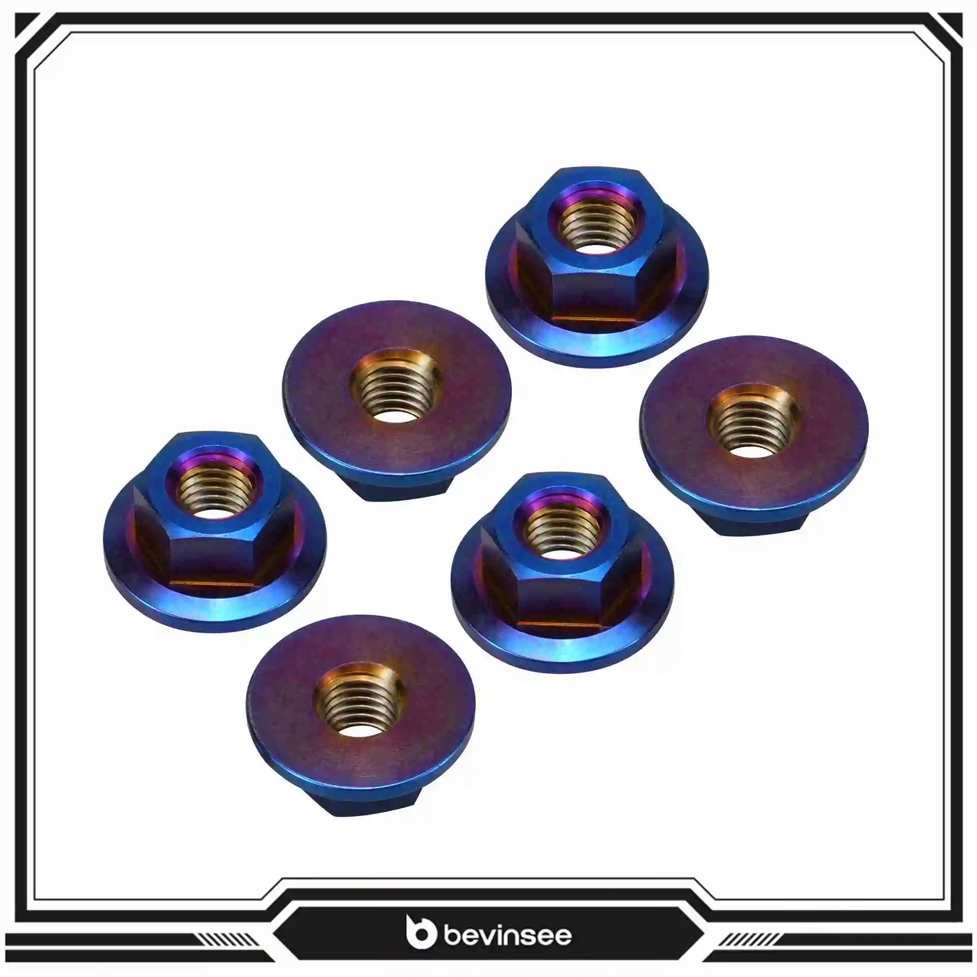 

BEVINSEE Titanium Front Strut Shock Tower Nuts Kit for BMW E90 E92 E60 E46 E87 E93 E91 E61 E82 E88 X1 E84 X3 E83 X5 E53 Z4 E89