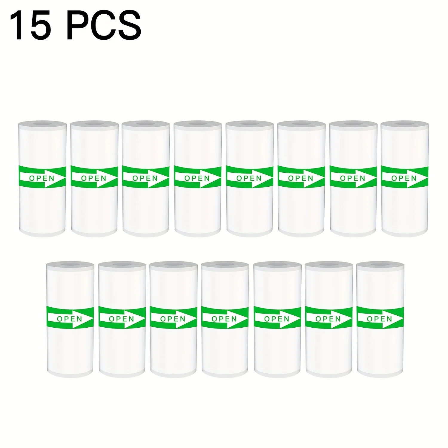 5/15 Rolls Thermal Sticker Paper Self-Adhesive Inkless Refills for Mini Printers To-Do Lists Journals Memo Labels, 57mm BPA-Free