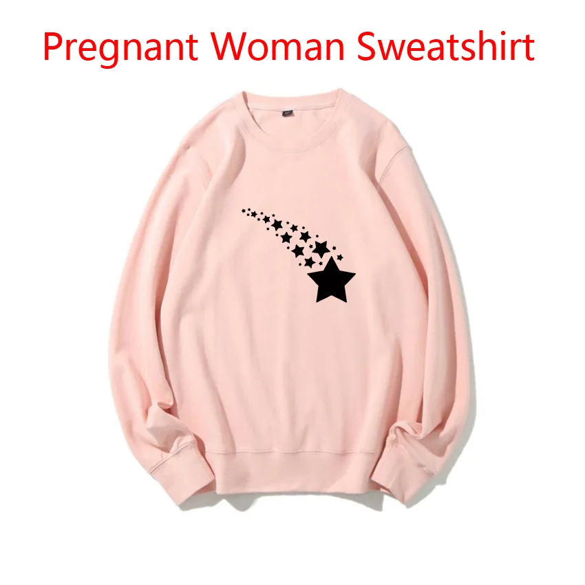 

Spring Autumn Sweaters Maternity Women Customized Pentagram Funny Print Idea Cool Pregnant Woman Sweatshirt DIY Add Your Design