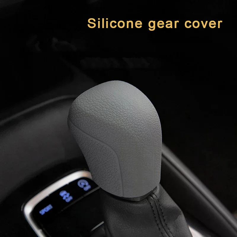 Car Silicone Automatic Gear Shift Knob Cover Antislip Shifter Knob Univeral Fit Shifter Handle Automatic Gear Handle Sleeve