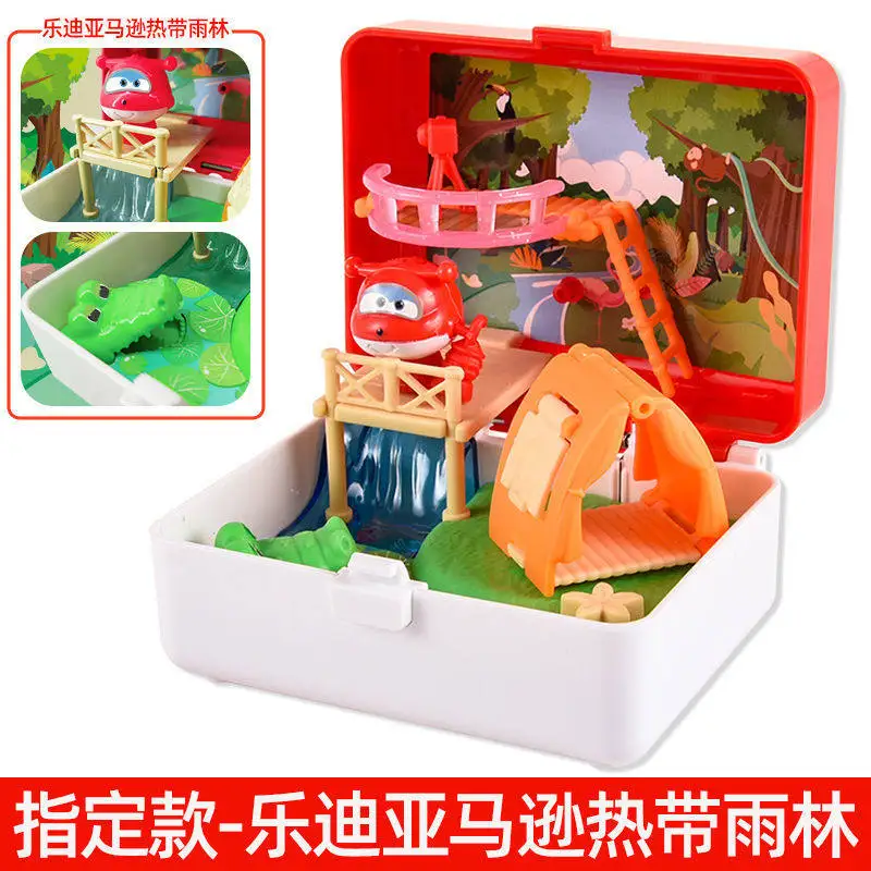 Super Wings Where Are We Going Anime Model, World Scenery Cuisine Jett FigureTheme Blind Box Decor Kinderen Speelgoed Cadeau Premium Present
