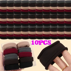 Korean High Elasticity Seamless Soft Hair Ties Thickened Sturdy Firm Hair Scrunchies Simple Solid Rubber Versatile Hair Ropes