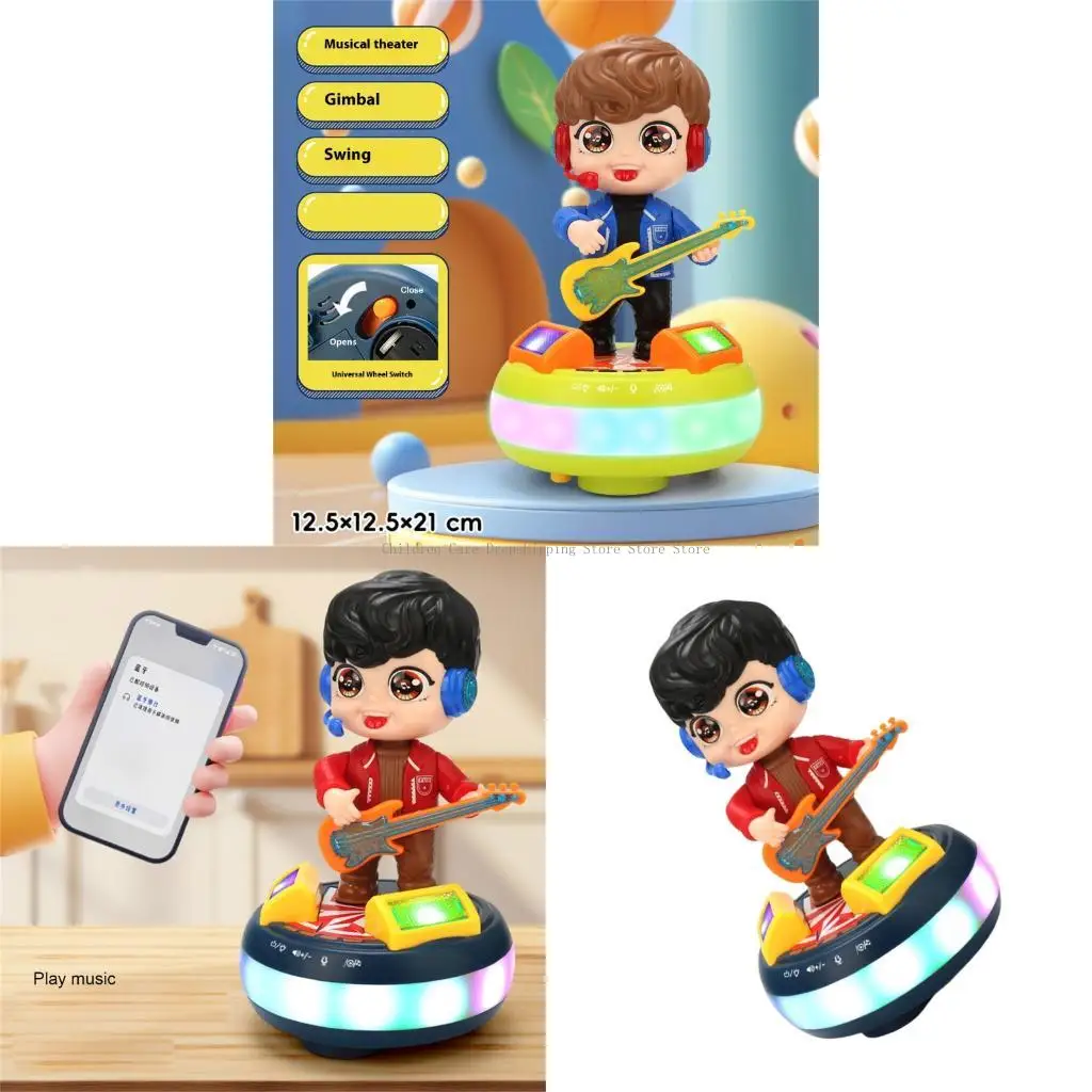 

Electric Guitar Boy Singing Dancing Electric Toy with Dynamic Music and LED Light Fun Sounding Toy for Kindergarten Kids