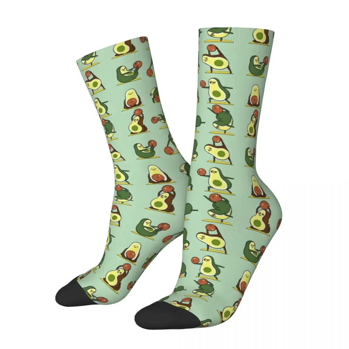 Hip Hop Retro The Seed Crazy Men's compression Socks Unisex Avocado Yoga Harajuku Pattern Printed Funny Novelty Happy Crew Sock