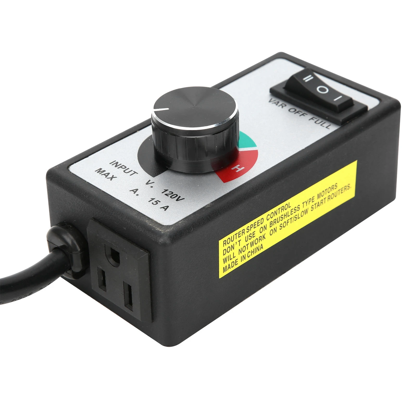 Fan Speed Controller Fan Variable Adjuster Fan Speed Controller Variable Adjuster Electronic 120V 1500W 15A US Plug 2 Meter Cord