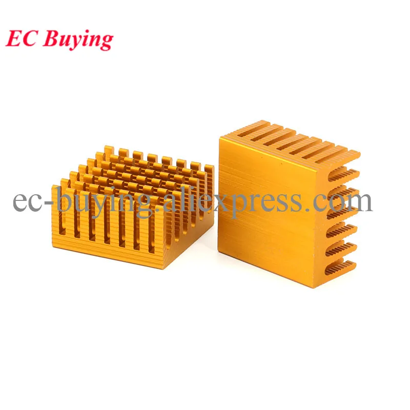 5Pcs/1pc Heatsink 28*28*15MM Radiator Cooler Cooling Fin Aluminum Heat Sink 28x28x15MM IC Module PBC PCB Black Silver Gold
