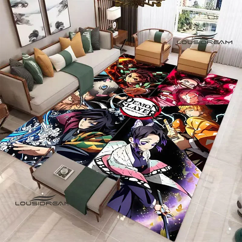 

Classic animation Demon Slayer Printing Carpet Non -slip carpet anime rug Yoga mat Photography prop area rug birthday gift