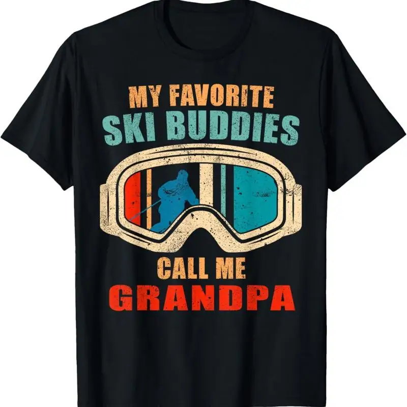تي شيرت رجالي My Favorite Ski Buddies Call Me Grandpa Proud Family Match
