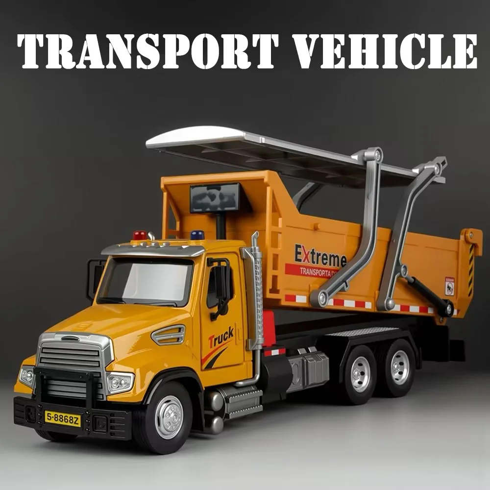 Large Concrete Excavator Crane Mixer Truck Transport Vehicle Sound Light Doors Opened Miniature Engineering Vehicle for Kid Gift
