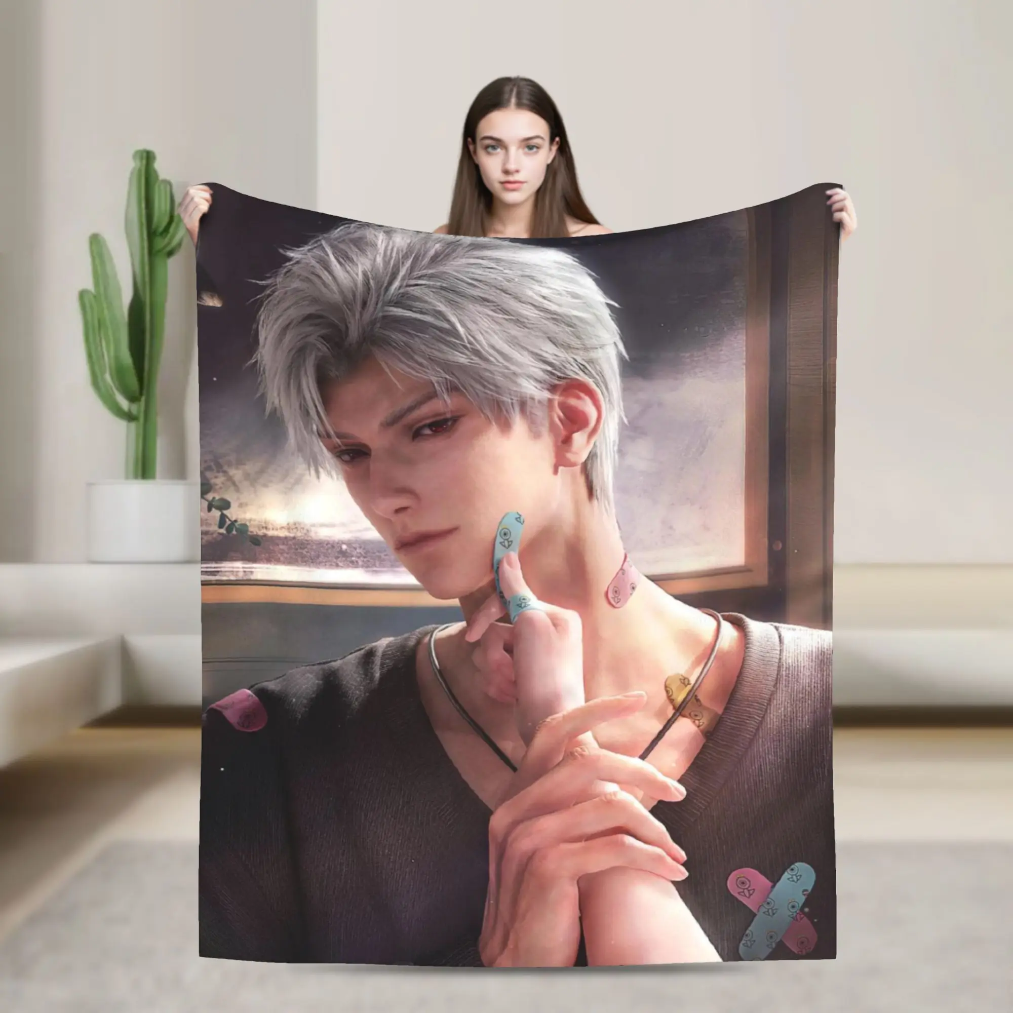 Game Love and Deepspace Blanket Cover Xavier Zayne Sylus Flannel Throw Blanket Summer Air Conditioning Decoration Warm Bedspread
