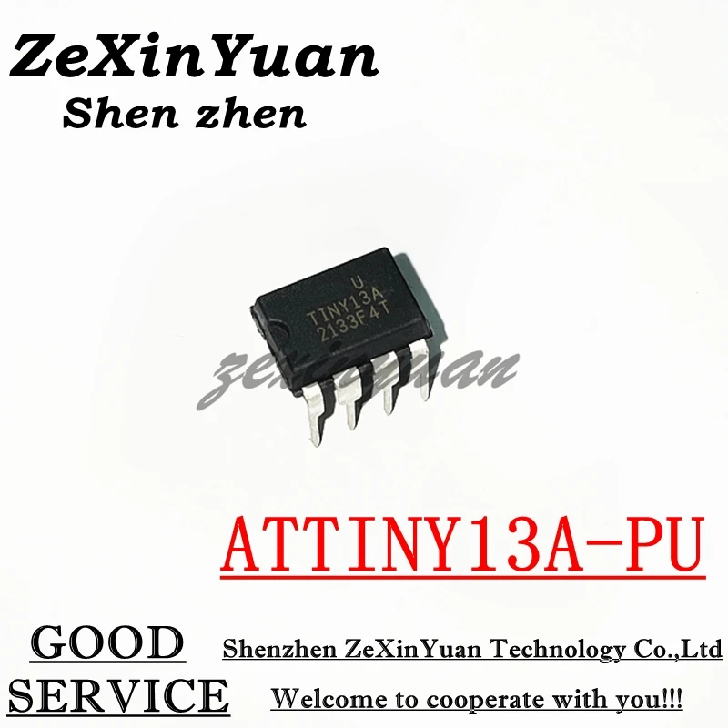 10PCS/LOT ATTINY13A-PU MCU AVR 1K FLASH 20MHZ 8PDIP ATTINY13A 13 ATTINY13 13A ATTINY 13A Best quality