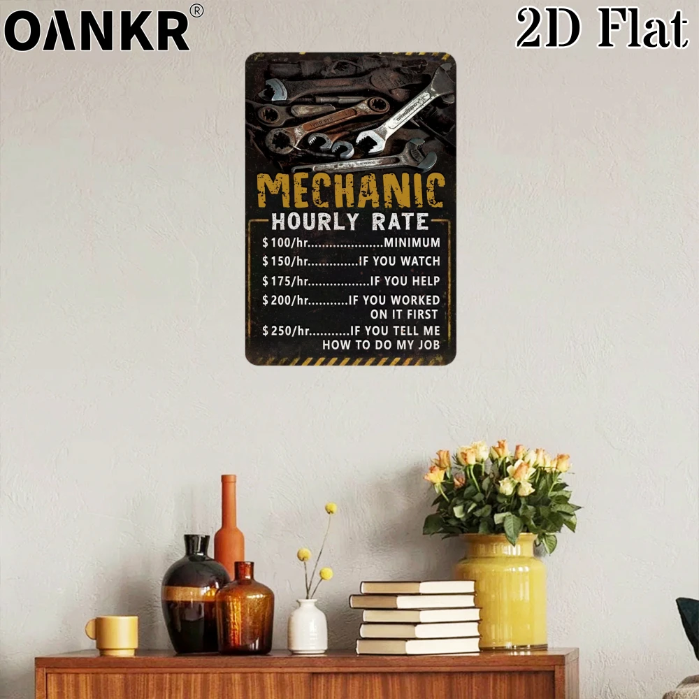 Vintage Garage Metal Tin Sign, - Workshop Tools Hours recension och pris