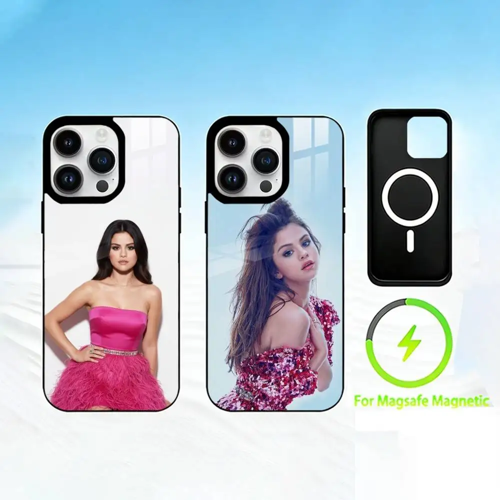 

Selena Gomez Phone Case For iPhone 17 16 15 14 13 12 Pro Max Plus for Mirror Wireless Magnetic Cover