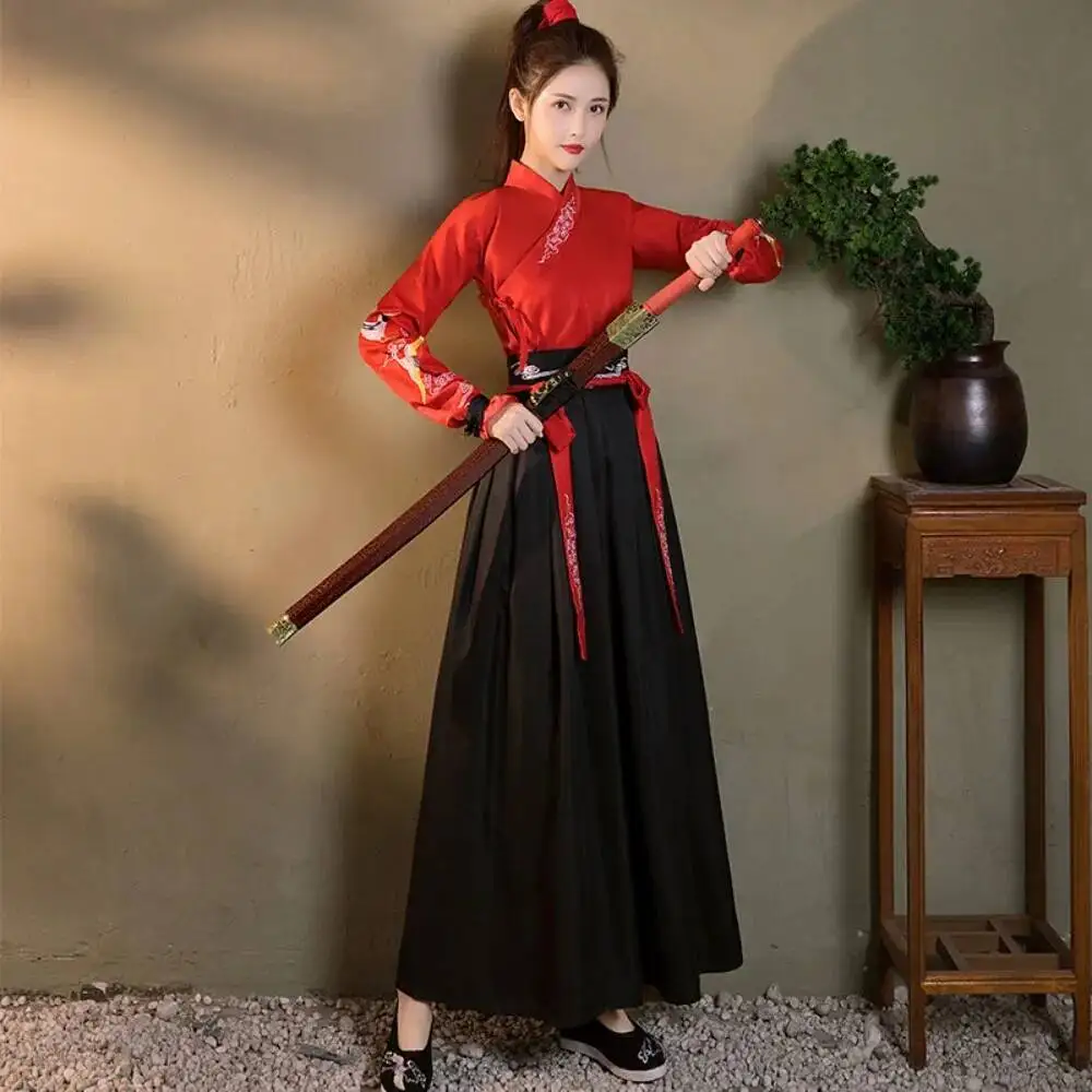 

Hanfu Women Clothing Ethnic Style Hanfu Men Clothes Chinese Dress Embroidery Cosplay Costumes Kung Fu Party Stage Dance Wear