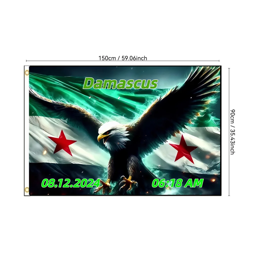Syria Flag Damascus Flag 2x3ft 3x5ft Syria Revolution Syria Free People's Flag Hanging Home Decoration